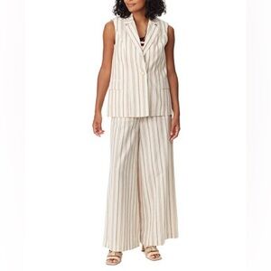 Sam Edelman Beige and Brown Striped Garment